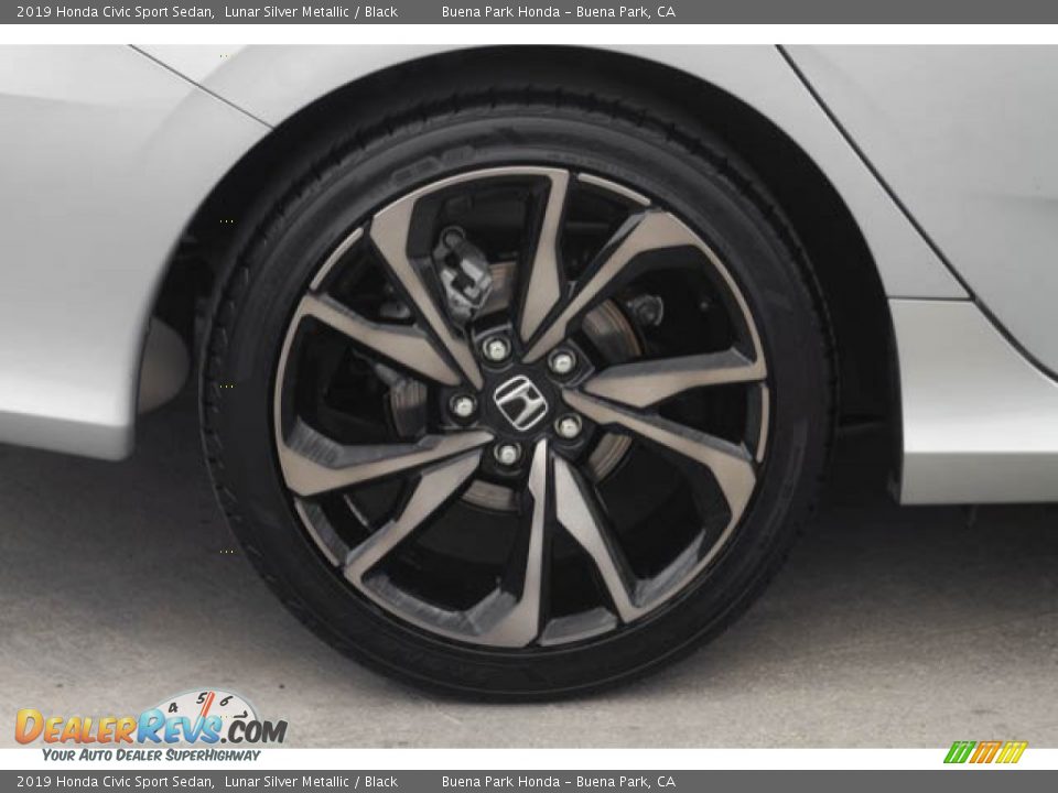 2019 Honda Civic Sport Sedan Lunar Silver Metallic / Black Photo #34
