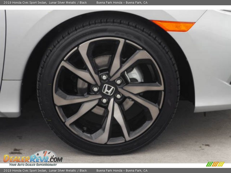2019 Honda Civic Sport Sedan Lunar Silver Metallic / Black Photo #35