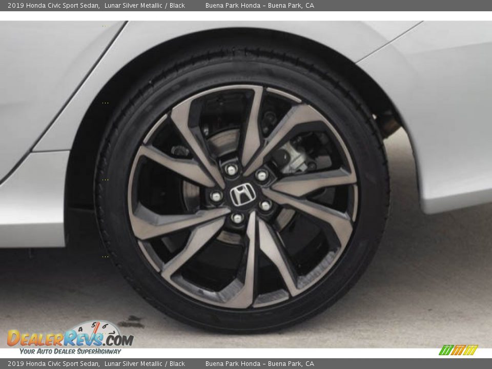 2019 Honda Civic Sport Sedan Lunar Silver Metallic / Black Photo #36