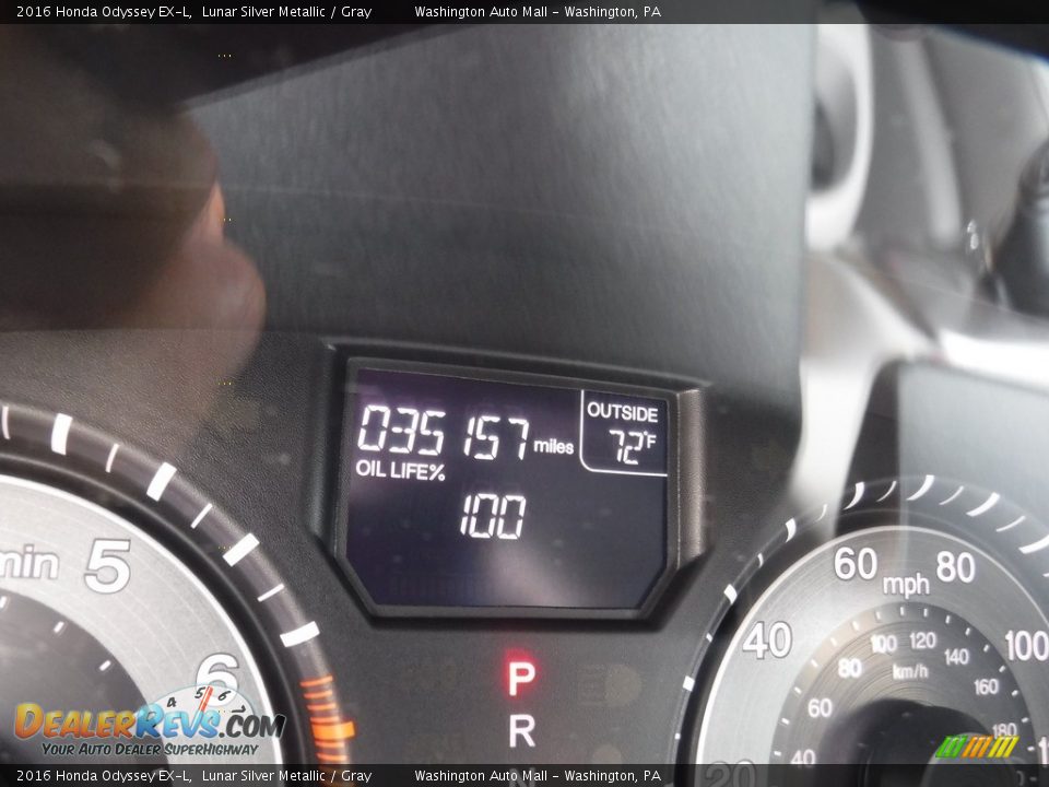 2016 Honda Odyssey EX-L Lunar Silver Metallic / Gray Photo #31