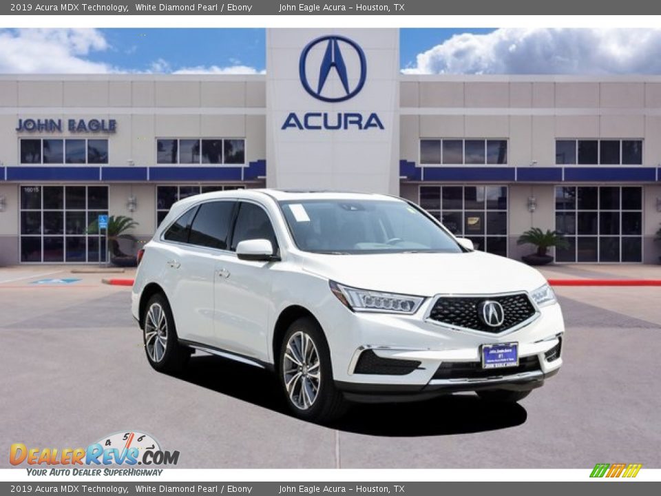 2019 Acura MDX Technology White Diamond Pearl / Ebony Photo #1