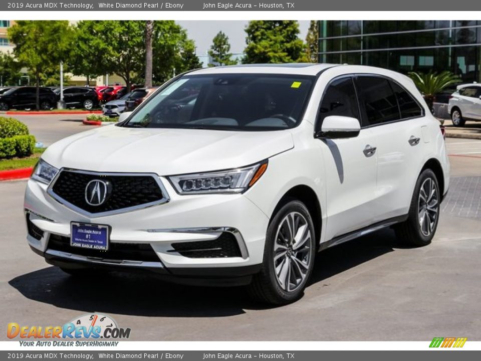 2019 Acura MDX Technology White Diamond Pearl / Ebony Photo #3