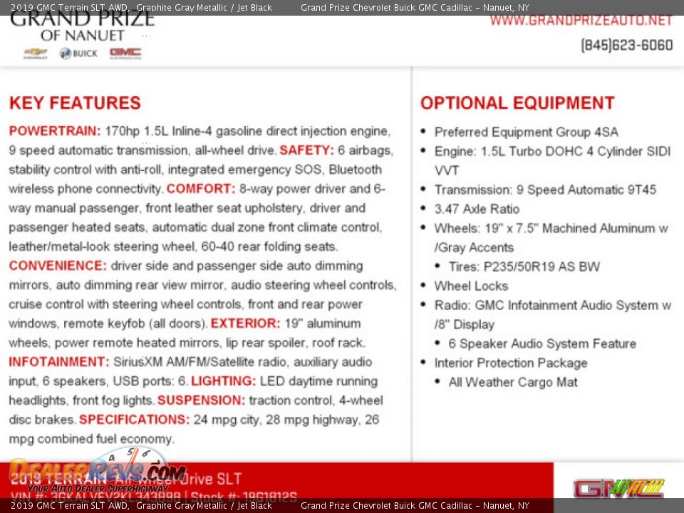 2019 GMC Terrain SLT AWD Graphite Gray Metallic / Jet Black Photo #10