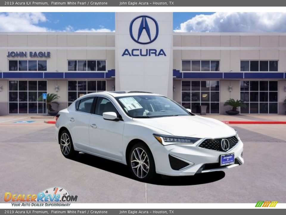 2019 Acura ILX Premium Platinum White Pearl / Graystone Photo #1