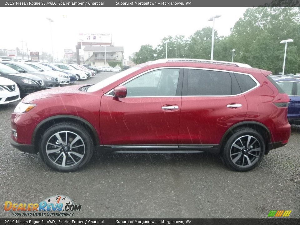 2019 Nissan Rogue SL AWD Scarlet Ember / Charcoal Photo #7