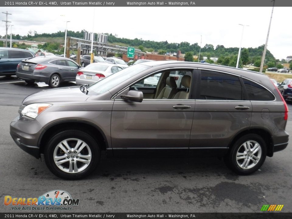 2011 Honda CR-V EX-L 4WD Urban Titanium Metallic / Ivory Photo #7