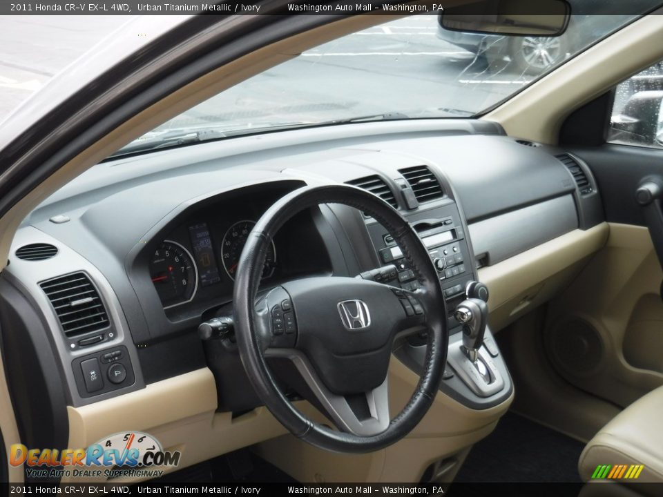 2011 Honda CR-V EX-L 4WD Urban Titanium Metallic / Ivory Photo #13