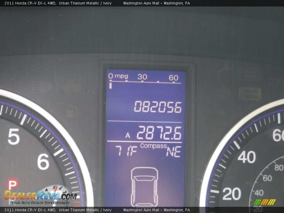 2011 Honda CR-V EX-L 4WD Urban Titanium Metallic / Ivory Photo #27