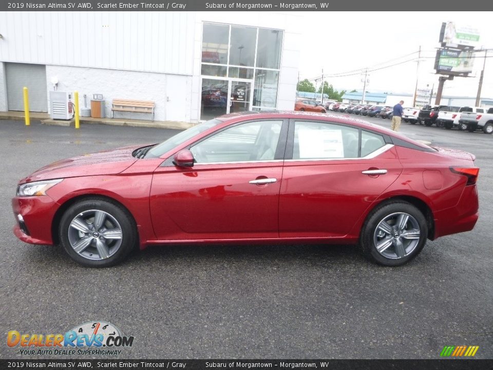 2019 Nissan Altima SV AWD Scarlet Ember Tintcoat / Gray Photo #7