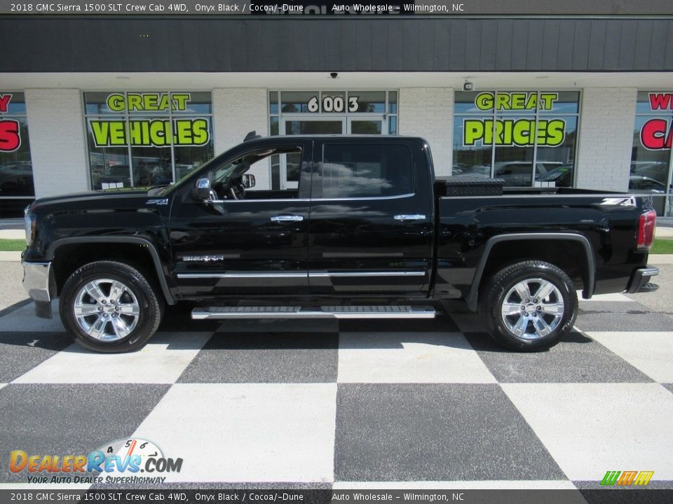 2018 GMC Sierra 1500 SLT Crew Cab 4WD Onyx Black / Cocoa/­Dune Photo #1
