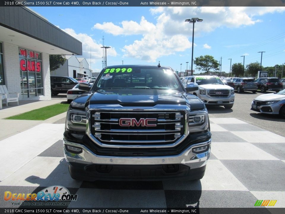 2018 GMC Sierra 1500 SLT Crew Cab 4WD Onyx Black / Cocoa/­Dune Photo #2