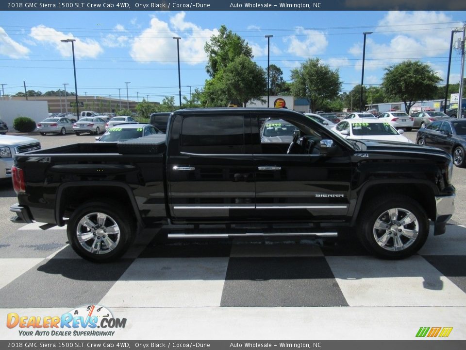 2018 GMC Sierra 1500 SLT Crew Cab 4WD Onyx Black / Cocoa/­Dune Photo #3
