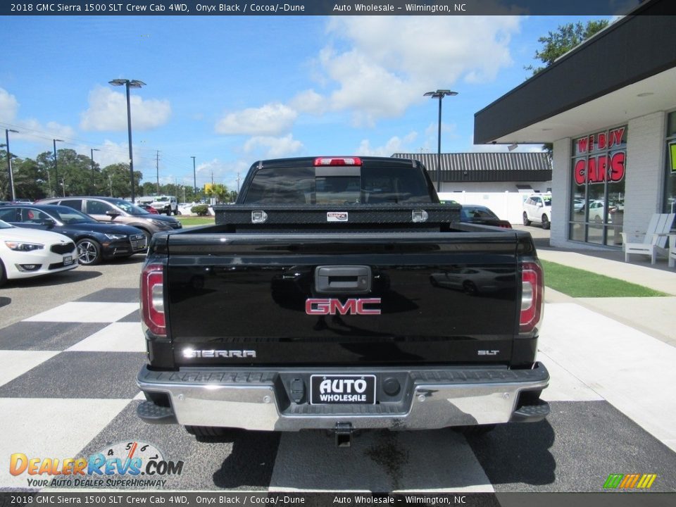 2018 GMC Sierra 1500 SLT Crew Cab 4WD Onyx Black / Cocoa/­Dune Photo #4