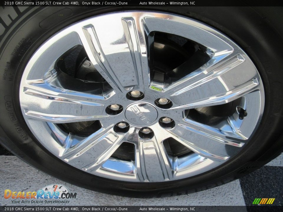 2018 GMC Sierra 1500 SLT Crew Cab 4WD Onyx Black / Cocoa/­Dune Photo #7