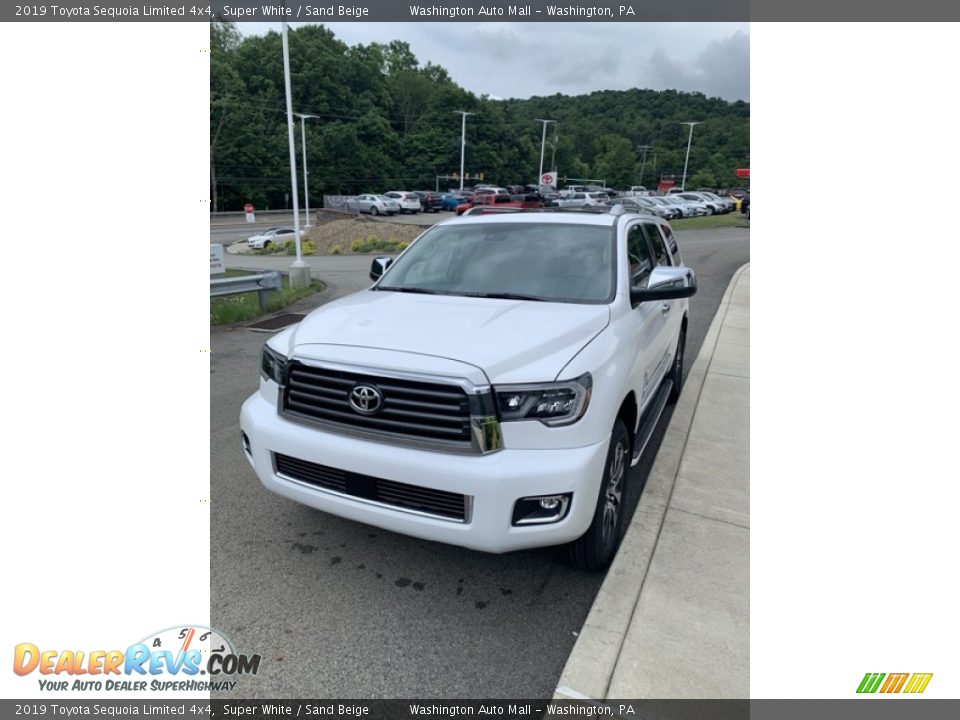 2019 Toyota Sequoia Limited 4x4 Super White / Sand Beige Photo #4