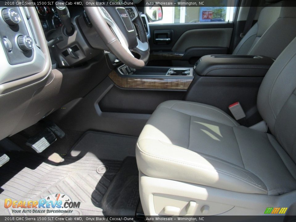 2018 GMC Sierra 1500 SLT Crew Cab 4WD Onyx Black / Cocoa/­Dune Photo #11
