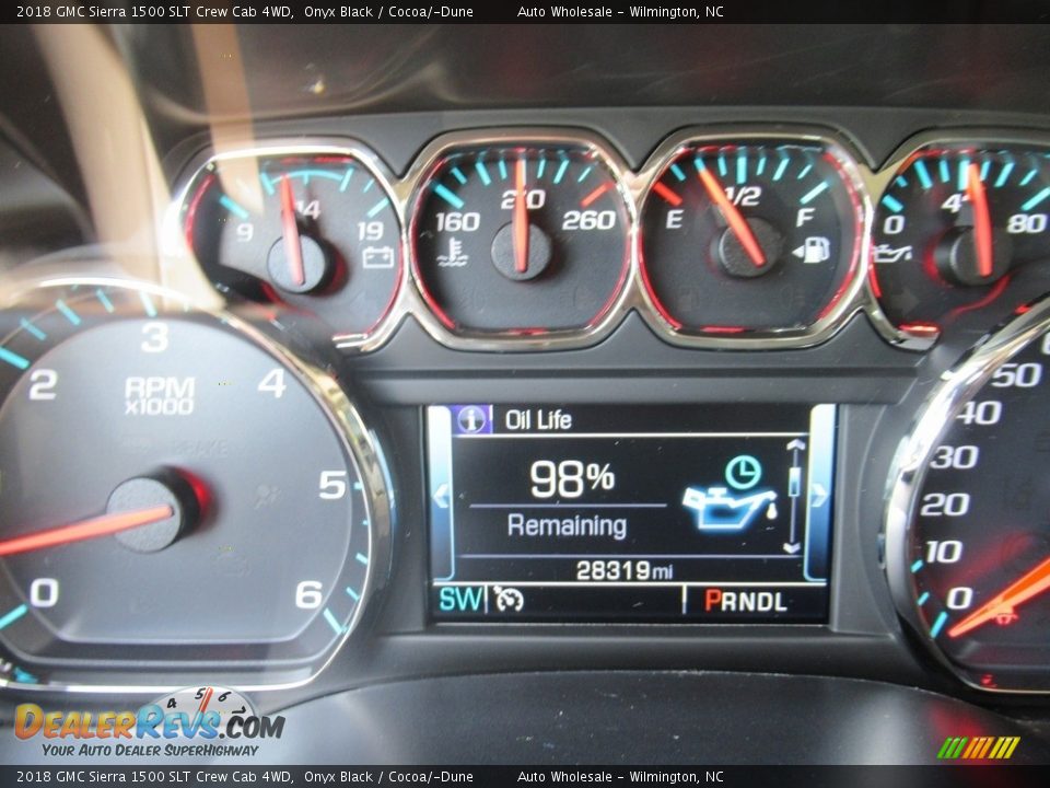 2018 GMC Sierra 1500 SLT Crew Cab 4WD Onyx Black / Cocoa/­Dune Photo #16