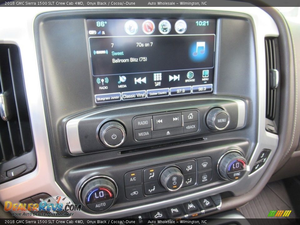 2018 GMC Sierra 1500 SLT Crew Cab 4WD Onyx Black / Cocoa/­Dune Photo #18