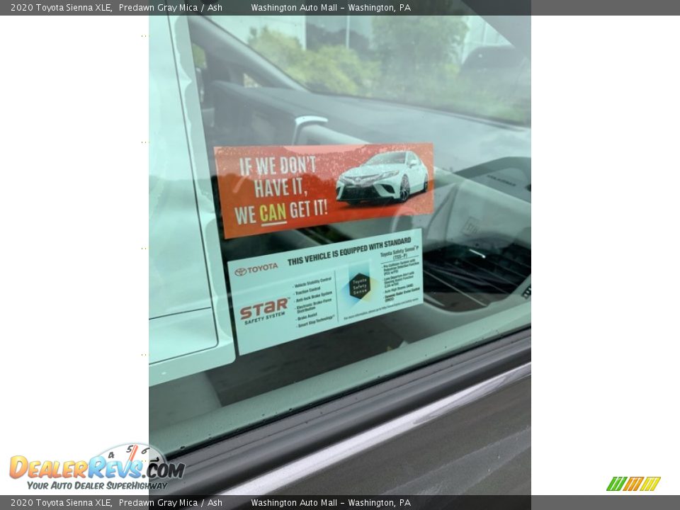2020 Toyota Sienna XLE Predawn Gray Mica / Ash Photo #34