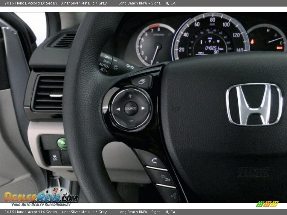 2016 Honda Accord LX Sedan Lunar Silver Metallic / Gray Photo #14