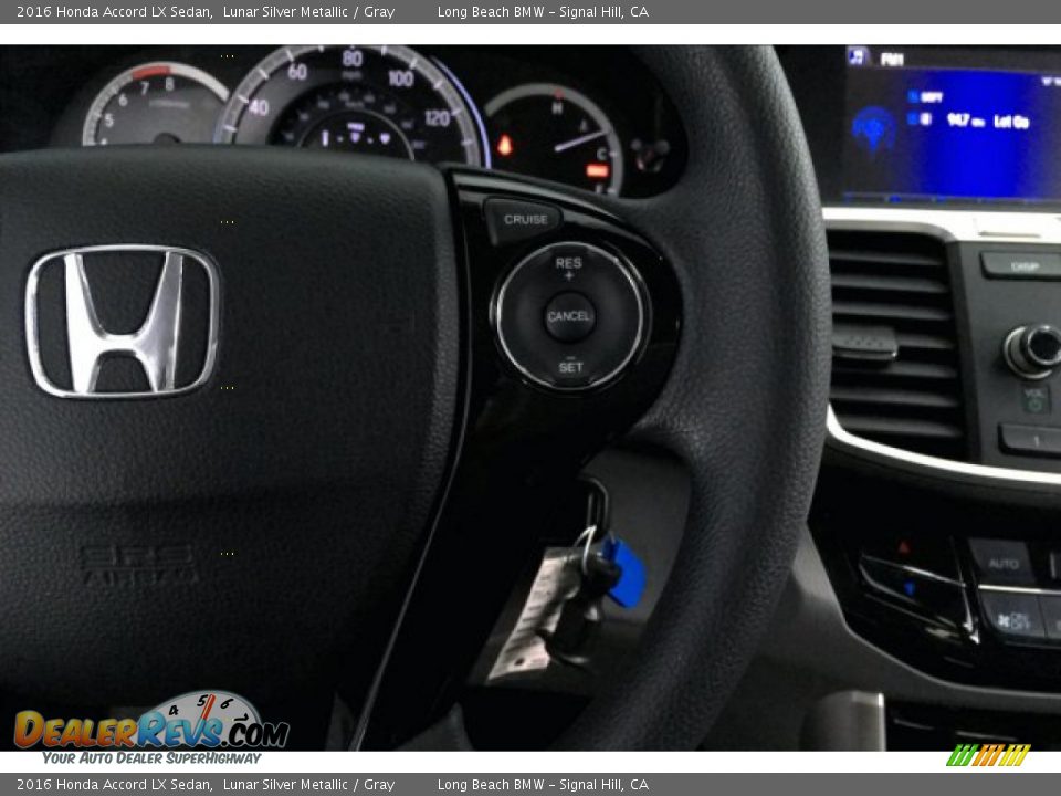 2016 Honda Accord LX Sedan Lunar Silver Metallic / Gray Photo #15