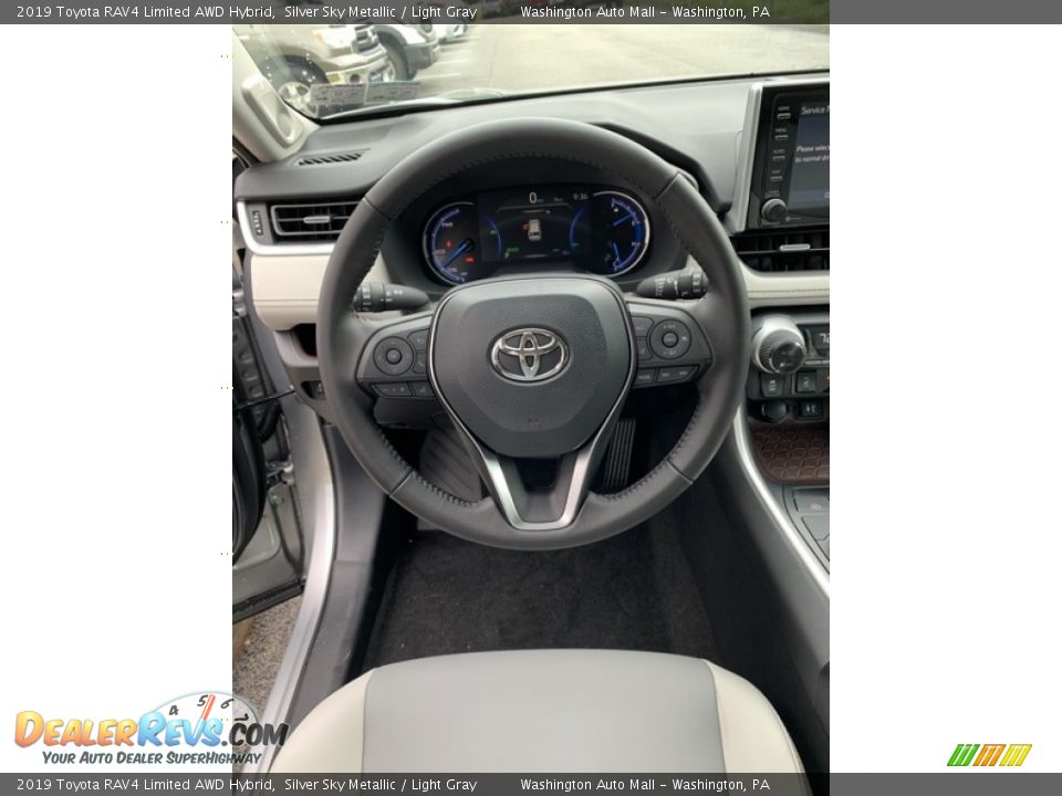 2019 Toyota RAV4 Limited AWD Hybrid Silver Sky Metallic / Light Gray Photo #11