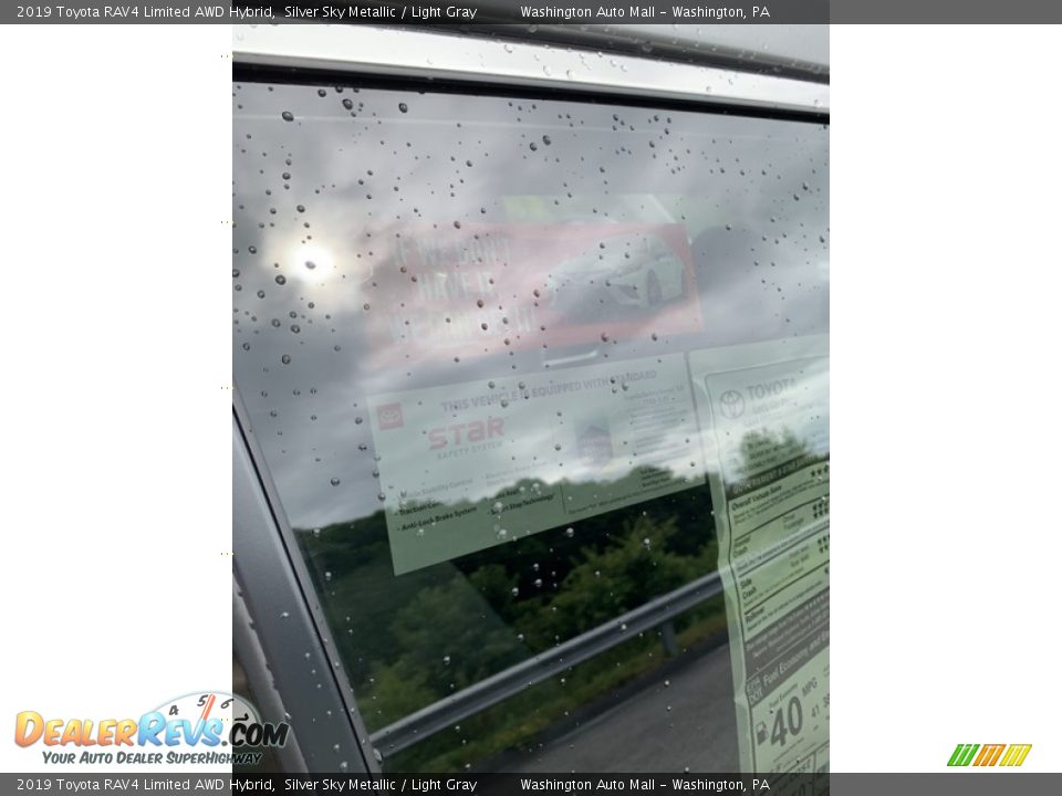 2019 Toyota RAV4 Limited AWD Hybrid Silver Sky Metallic / Light Gray Photo #27