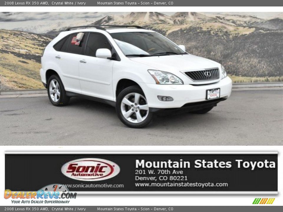 2008 Lexus RX 350 AWD Crystal White / Ivory Photo #1