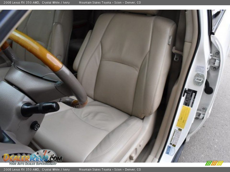2008 Lexus RX 350 AWD Crystal White / Ivory Photo #12