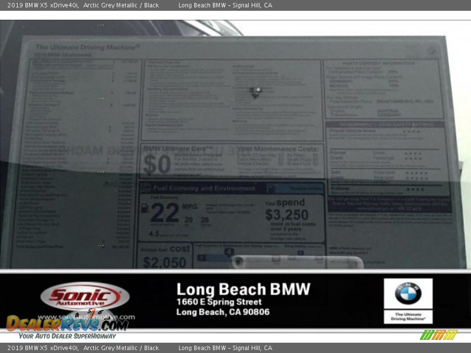 2019 BMW X5 xDrive40i Arctic Grey Metallic / Black Photo #10