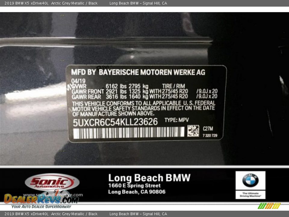 2019 BMW X5 xDrive40i Arctic Grey Metallic / Black Photo #11
