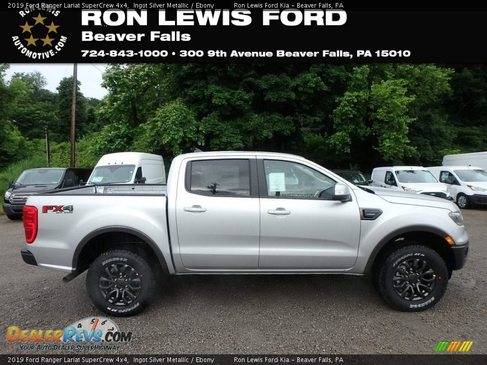 2019 Ford Ranger Lariat SuperCrew 4x4 Ingot Silver Metallic / Ebony Photo #1