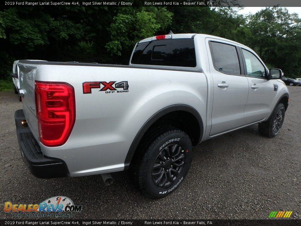 2019 Ford Ranger Lariat SuperCrew 4x4 Ingot Silver Metallic / Ebony Photo #2