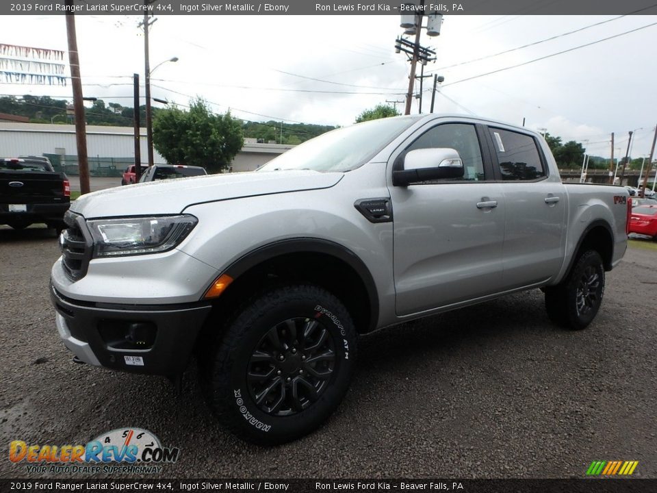 2019 Ford Ranger Lariat SuperCrew 4x4 Ingot Silver Metallic / Ebony Photo #6