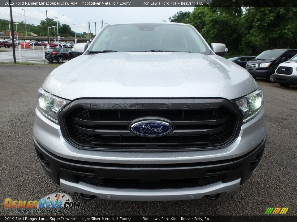 2019 Ford Ranger Lariat SuperCrew 4x4 Ingot Silver Metallic / Ebony Photo #7