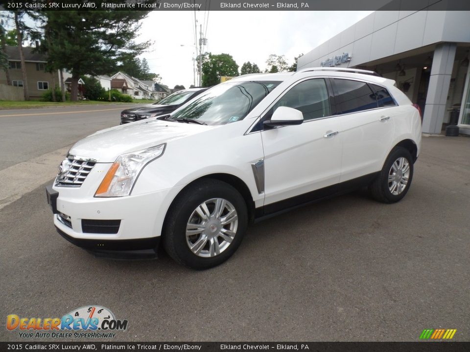 2015 Cadillac SRX Luxury AWD Platinum Ice Tricoat / Ebony/Ebony Photo #1
