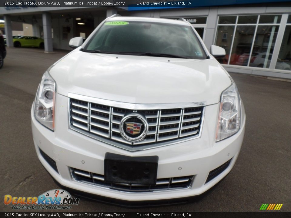 2015 Cadillac SRX Luxury AWD Platinum Ice Tricoat / Ebony/Ebony Photo #2