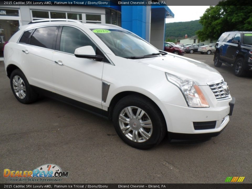 2015 Cadillac SRX Luxury AWD Platinum Ice Tricoat / Ebony/Ebony Photo #3