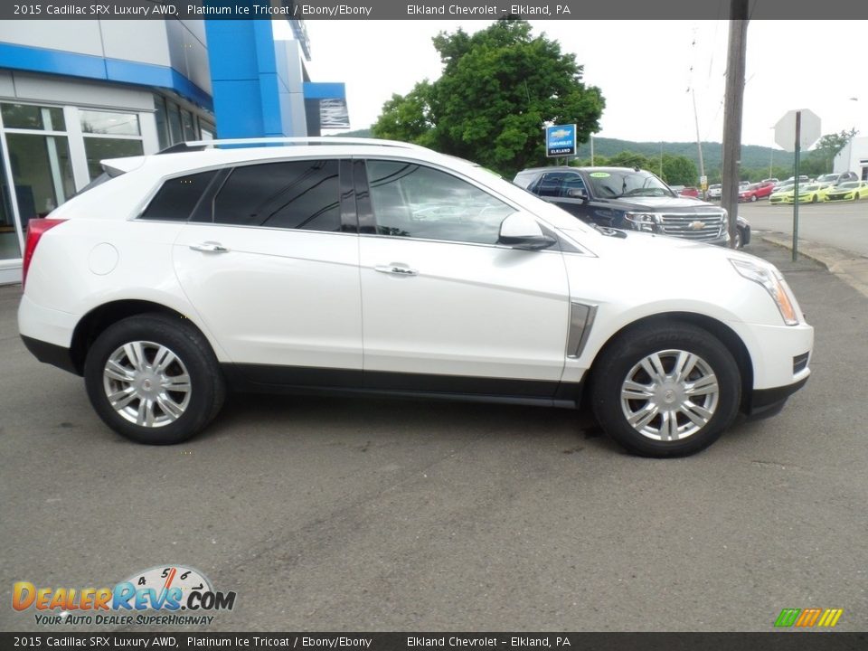 2015 Cadillac SRX Luxury AWD Platinum Ice Tricoat / Ebony/Ebony Photo #4