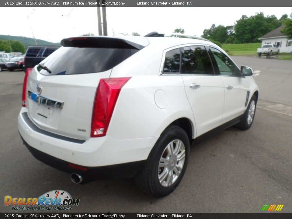 2015 Cadillac SRX Luxury AWD Platinum Ice Tricoat / Ebony/Ebony Photo #5