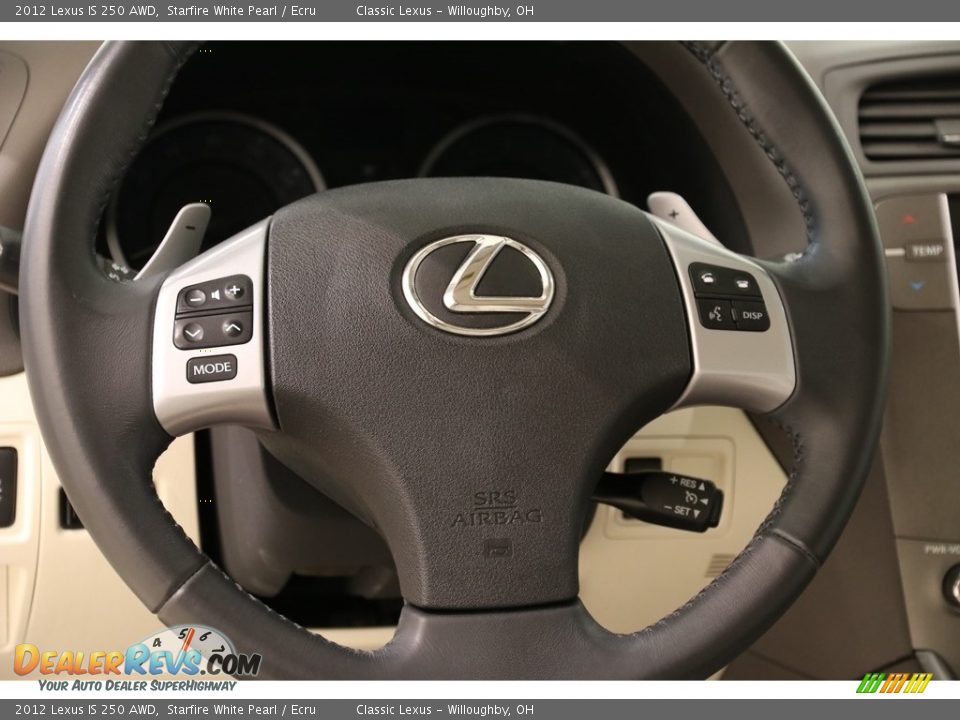 2012 Lexus IS 250 AWD Starfire White Pearl / Ecru Photo #7