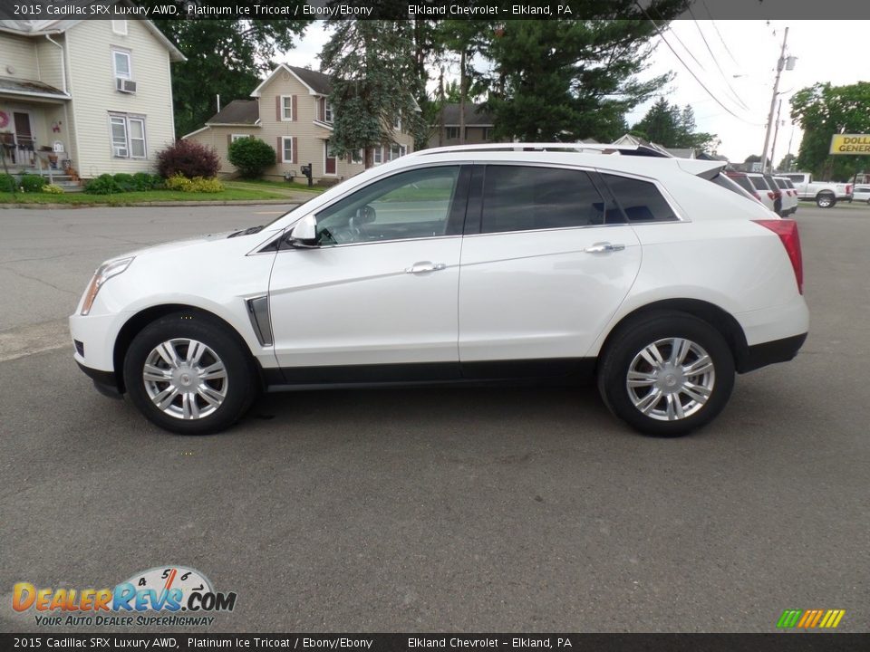 2015 Cadillac SRX Luxury AWD Platinum Ice Tricoat / Ebony/Ebony Photo #8