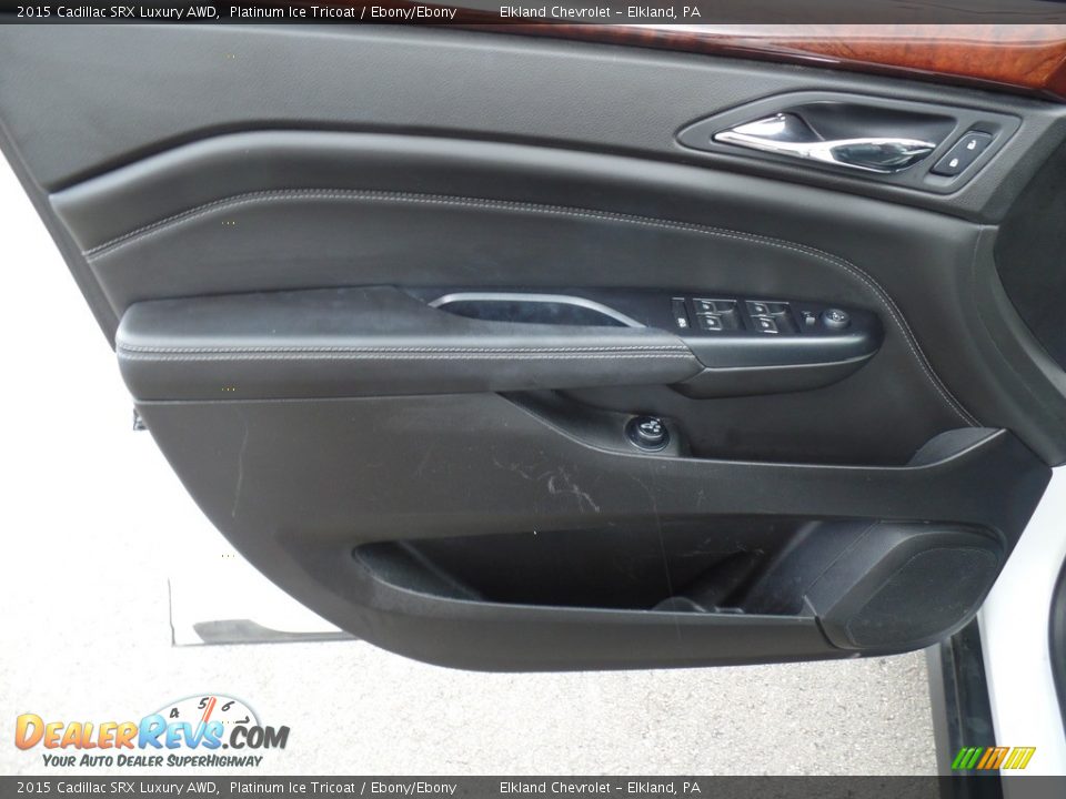 2015 Cadillac SRX Luxury AWD Platinum Ice Tricoat / Ebony/Ebony Photo #10