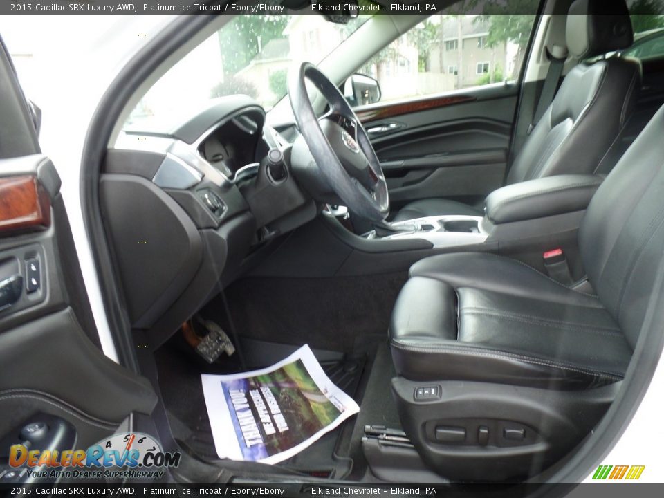 2015 Cadillac SRX Luxury AWD Platinum Ice Tricoat / Ebony/Ebony Photo #12