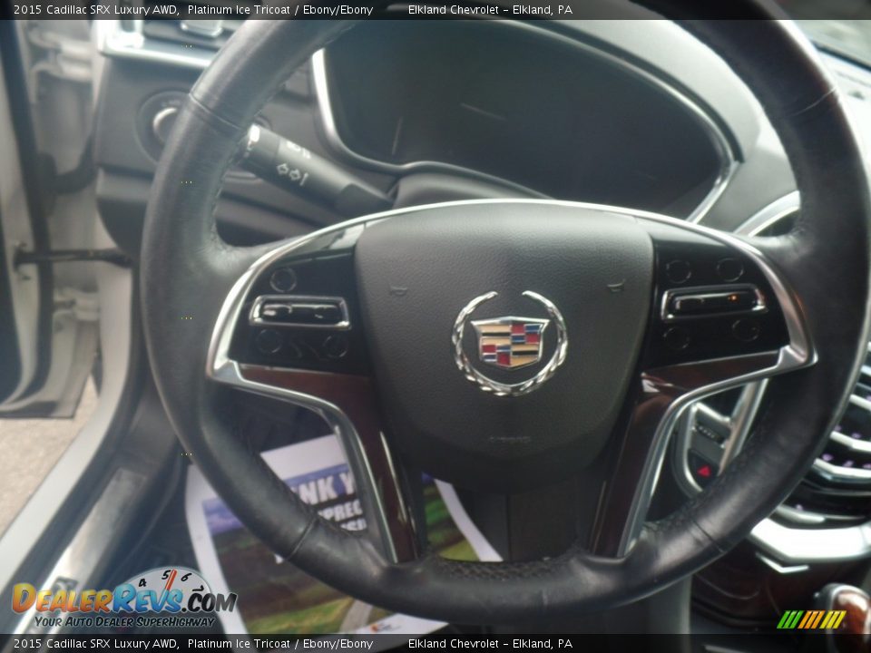 2015 Cadillac SRX Luxury AWD Platinum Ice Tricoat / Ebony/Ebony Photo #15