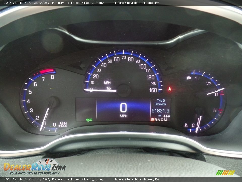 2015 Cadillac SRX Luxury AWD Platinum Ice Tricoat / Ebony/Ebony Photo #16
