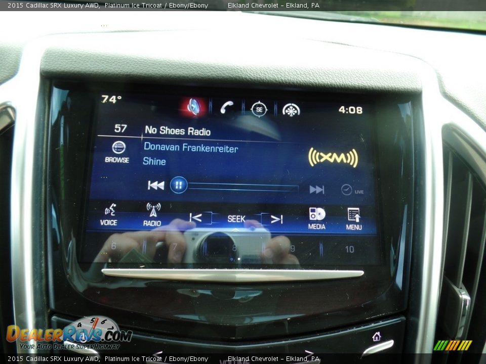 2015 Cadillac SRX Luxury AWD Platinum Ice Tricoat / Ebony/Ebony Photo #18