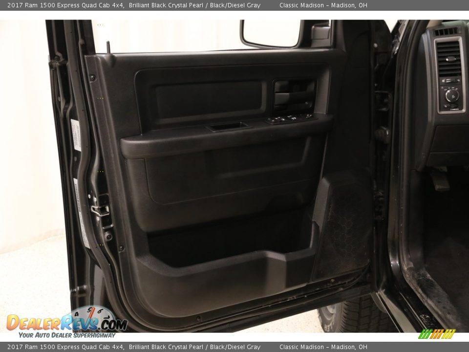 2017 Ram 1500 Express Quad Cab 4x4 Brilliant Black Crystal Pearl / Black/Diesel Gray Photo #5