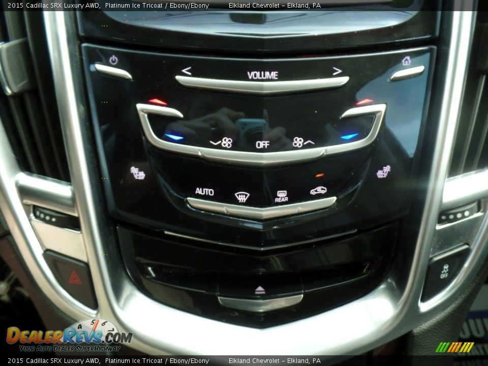 2015 Cadillac SRX Luxury AWD Platinum Ice Tricoat / Ebony/Ebony Photo #22
