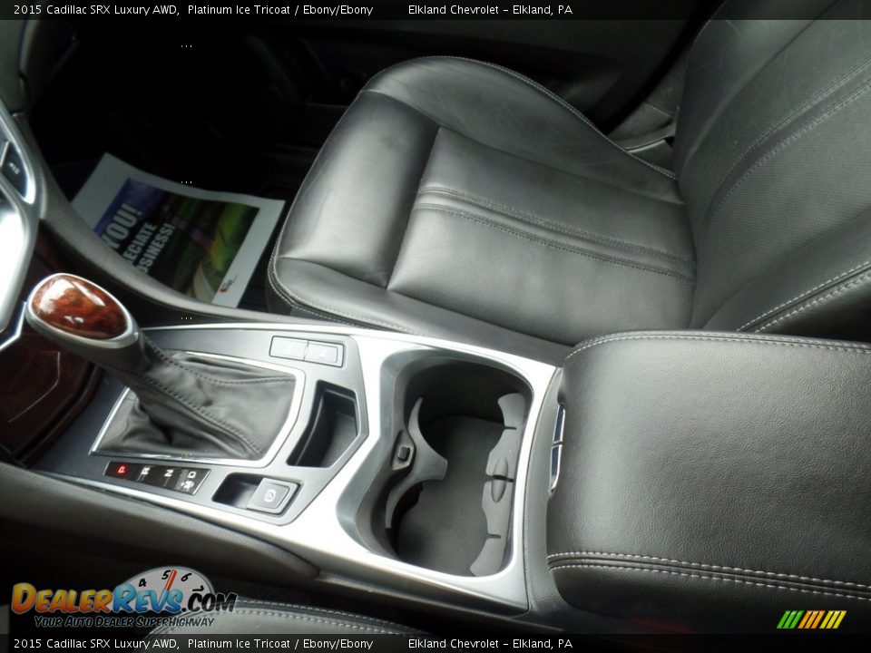 2015 Cadillac SRX Luxury AWD Platinum Ice Tricoat / Ebony/Ebony Photo #23